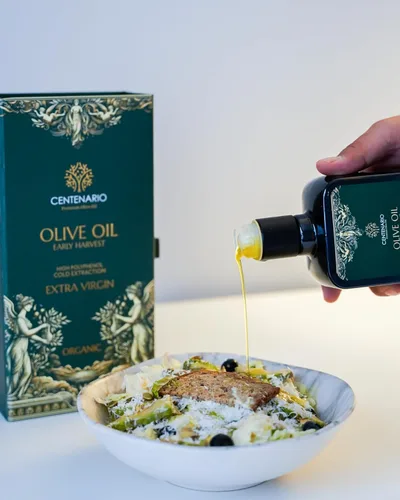 Vista 8 de Aceite de Oliva Extra Virgen Centenario Rico en Polifenoles, Aceite de Oliva Orgánico Prensado en Frío, Aceite de Oliva Bebible Rico en Polifenoles