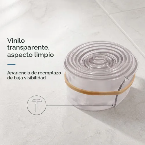 Vista 3 de Prime-Line M 6211 - Barrido inferior para puerta de ducha, tira de 36 pulgadas x 1 pulgada, construcción de vinilo, transparente, 5/32 pulgadas
