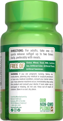 Vista 7 de Nature's Truth Cápsulas blandas de vitamina E 200 UI 100 cápsulas blandas Suplemento sin OMG y sin gluten Suplemento sin OMG y sin gluten