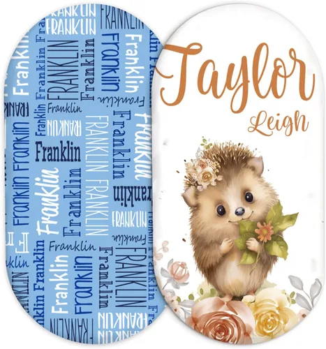 Vista 25 de Juego de 2 sábanas personalizadas para moisés de bebé, ajuste universal para colchón/almohadilla de moisés rectangular, ovalado, de reloj de arena