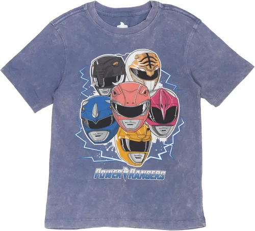 Vista 5 de Power Rangers Pink Ranger - Paquete de 2 camisetas para niños pequeños y grandes, Dorado, metálico, plateado