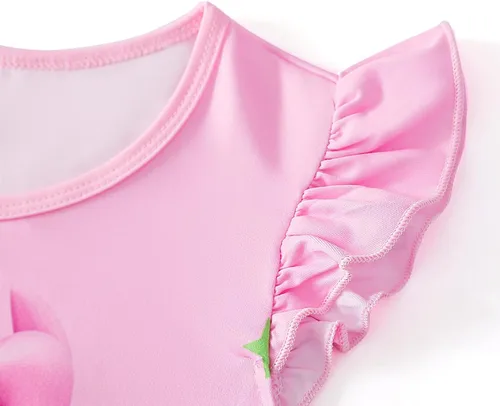 Vista 6 de EZDRESS Vestido de verano para niñas, estampado de erizo de dibujos animados, vestidos casuales para niños pequeños, ropa para el hogar, vestido