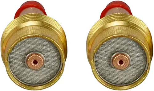 Vista 10 de RIVERWELD TIG - Cuerpos de pinza de lente de gas Jumbo de gran diámetro 45V204S, 0.040 pulgadas y 0.039 in Orificio para SR WP 9 20 25 TIG, paquete