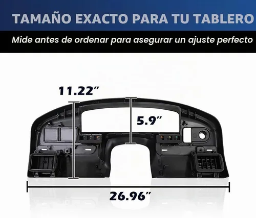 Vista 6 de PIT66 Cubierta de bisel para panel de salpicadero, compatible con Ford F150 F250 F350 1992-1997 cubierta de tablero Ford F-Series 1994-1997