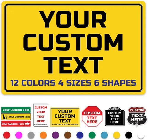 Vista 9 de Letreros de calle personalizados, letreros de camino personalizados con opción reflectante de metal, con dirección de texto para decoración de pared