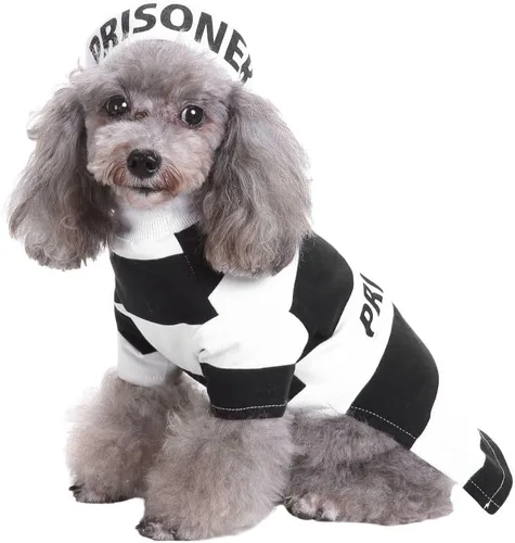 Vista 9 de Disfraz de perro mercenario para cachorro, ropa de cosplay para mascotas, disfraz divertido de Halloween y Navidad, para gatos y perros pequeños