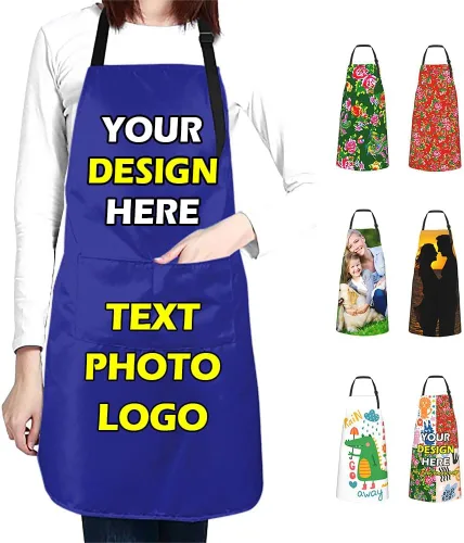 Vista 35 de Delantales impermeables personalizados para diseñar tu propia imagen, logotipo, texto, añadir fotos, delantal para cocinar hornear, 33 x 27.5