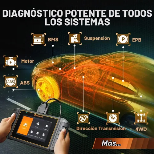 Vista 3 de Escáner FOXWELL 2026 NT726 OBD2 escáner para todo el sistema, herramienta de escaneo de más de 12 restablecimientos de servicio, herramienta