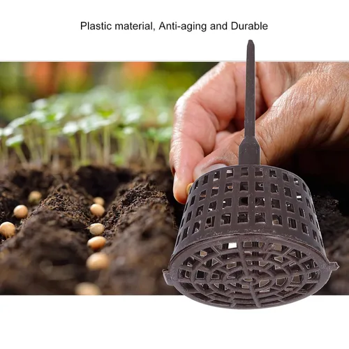 Vista 3 de Cestas de malla para fertilizantes, cesta de fertilizante de jardín de plástico, tazas de nutrición para plantación de amplia apertura, con tapa