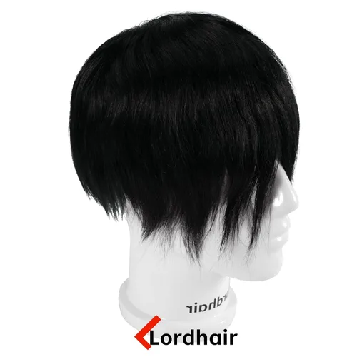 Vista 7 de Lordhair Toupee para hombres con cabello humano 100% europeo 8x10 pulgadas para hombres 0.001 in sistema de cabello de piel ultra fina para todos