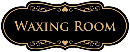 Vista 23 de Designer Waxing Room Sign (negro) - Pequeño 1 paquete
