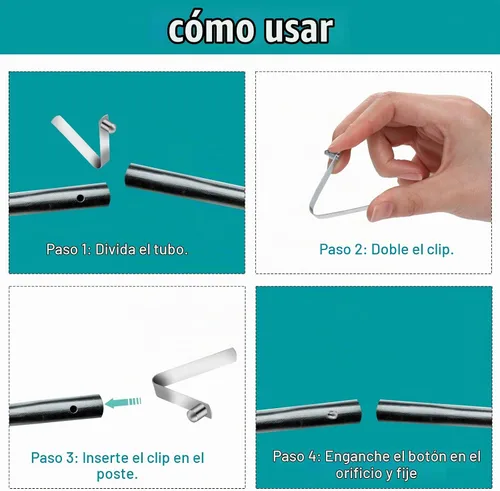 Vista 3 de Sliverdew Clips de resorte de botón de acero inoxidable de 0.236 in para tienda de campaña, remo de kayak, camping