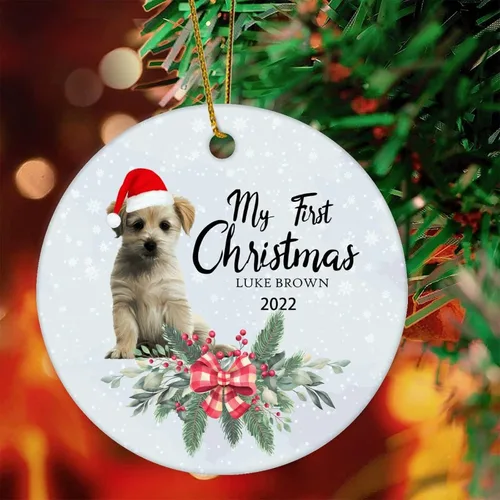 Vista 12 de 1st First Christmas Pet Ornament 2022 Dog Christmas Bauble Custom Ornament Dog Lover Gifts Personalised Dog Name Ornament English Cocker Spaniel Gift
