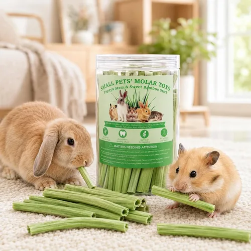 Vista 7 de 60 palitos masticables de conejo, juguetes molares para conejillos