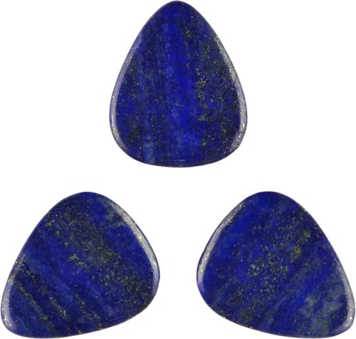 Vista 43 de Púa de Guitarra o Bajo de Piedra Amatista - Calibre Ultra Pesado de 3.0 mm - Forma 351 - Púa Exótica Artesanal de Gema Especial - 1 Paquete