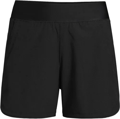 Vista 3 de Lands' End Pantalones cortos de secado rápido con cintura elástica de 5 pulgadas para mujer