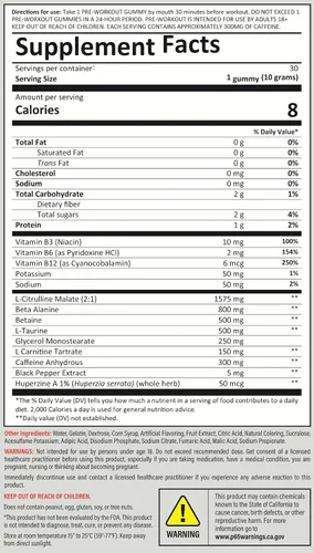 Vista 2 de Kodagenix Gomitas preentrenamiento para hombres y mujeres con cafeína, L-citrulina y beta alanina - La primera goma preentrenamiento del mundo