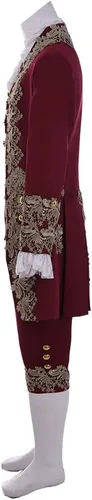 Vista 3 de COUCOU Age Disfraz victoriano para hombre, disfraz rococó, chaqueta, chaleco de príncipe cosplay de Halloween