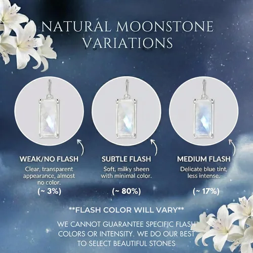 Vista 7 de Hope Love Shine New Beginnings Collar de plata de ley con piedra lunar, arcoíris, para mujer