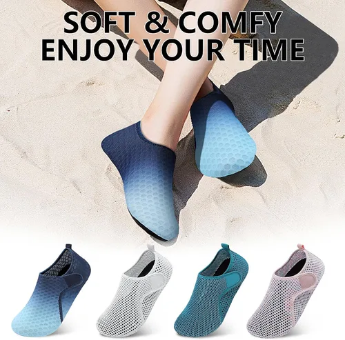 Vista 6 de Scurtain Zapatos de agua descalzos para mujeres y hombres, calcetines acuáticos de secado rápido para la playa, sandalias de verano