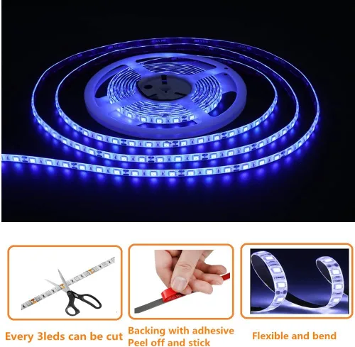 Vista 4 de Tira de luces LED para lancha, 32.8 pies, luces LED de pontón marino, luz interior de barco impermeable, luces debajo del túnel, luz de cubierta
