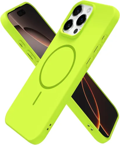 Vista 201 de Oakxco Funda de Silicona Mag Safe para iPhone 12 Pro Max, Funda Magnética Delgada y Fina Compatible con Carga Inalámbrica MagSafe, Bonita Funda