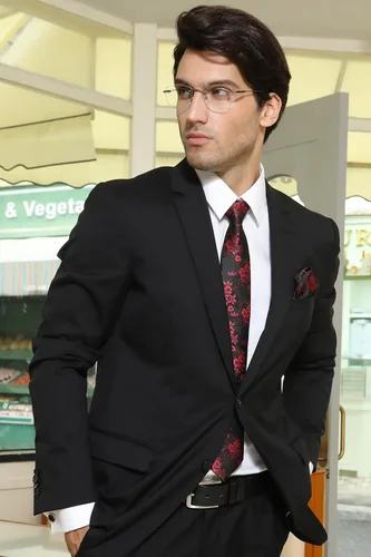 Vista 152 de Corbatas florales tejidas clásicas para hombre, corbata cuadrada de bolsillo, corbatas formales para hombres, boda con pañuelo