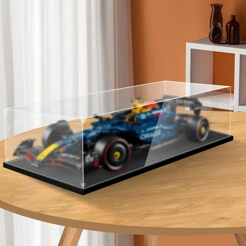 Vista 7 de Vitrina para Lego 42240 Aston Martin Aramco AMR25 F1, 42228 McLaren MCL39 F1, 42207 Ferrari SF-24 F1, 10292 Friends Apartments, 42206, 42141