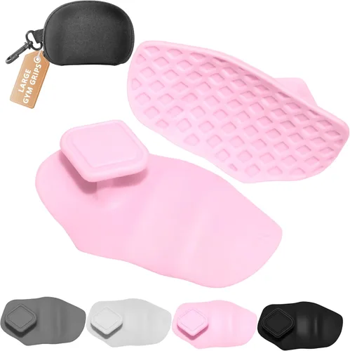 Vista 18 de Agarres de silicona para levantamiento de pesas, guantes de entrenamiento alternativos para hombres, agarre antideslizante para entrenamiento