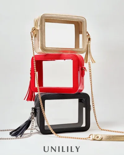 Vista 7 de Unilily Bolsa transparente para eventos en estadios – Bolso cruzado transparente aprobado por estadios para mujeres, conciertos, deportes