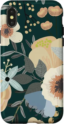 Vista 4 de Funda para iPhone 14 con diseño floral botánico de flores silvestres (bosque)