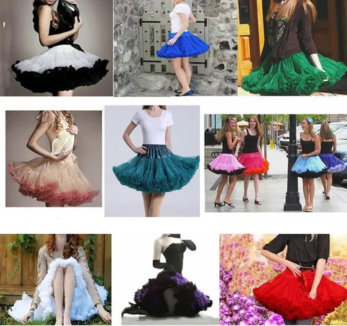 Vista 4 de PhilaeEC Women's Elastic Chiffon Petticoat Puffy Tutu Tulle Skirt Princess Ballet Dance Pettiskirts Underskirt Multi-Layer