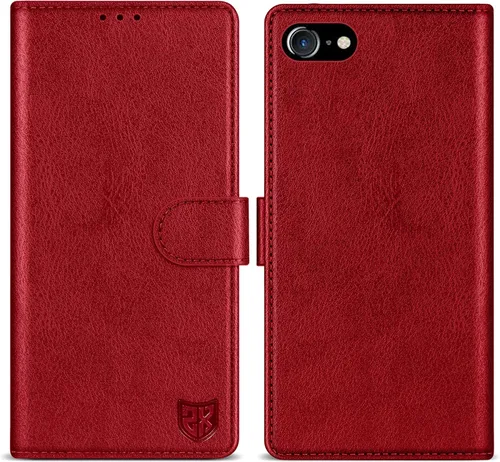 Vista 26 de ZZXX Funda tipo cartera para iPhone 7 Plus/iPhone 8 Plus con bloqueo RFID, ranura para tarjetas, función atril, cierre magnético, funda protectora