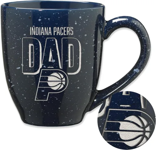 Vista 32 de Rico Industries NBA 16 oz Team Color Laser Engraved Speckled Ceramic Coffee Mug 3-Color del