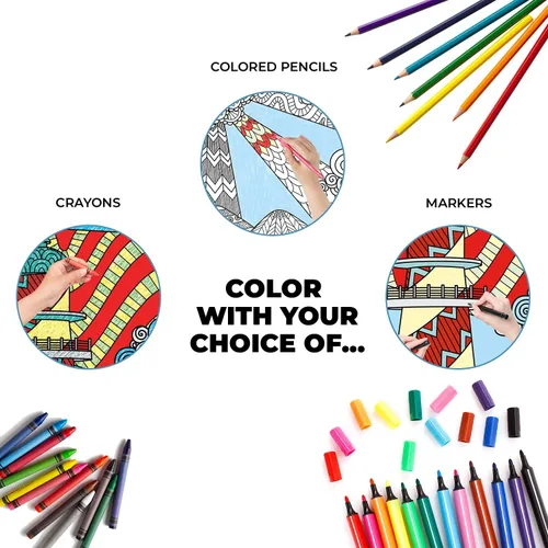 Vista 6 de Dekali Designs Seascape - Póster para colorear extra grande para adultos, 35 x 52 pulgadas, tamaño gigante en papel grueso de alta calidad