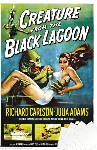 Vista 10 de Creature From The Black Lagoon - Movie Poster (Regular Style) (Size: 24" x 36") (Laminated Poster)