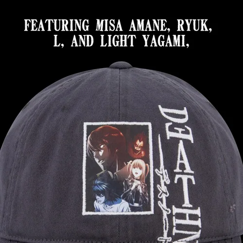 Vista 3 de Death Note Hat, Adjustable Baseball Cap with Curved Brim, One