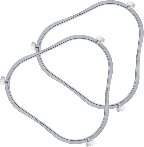 Vista 8 de 7.48 pulg. W11252182 Anillo de reemplazo de plato giratorio para microondas Whirlpool con rodillos 8206227 Soporte de charola de vidrio