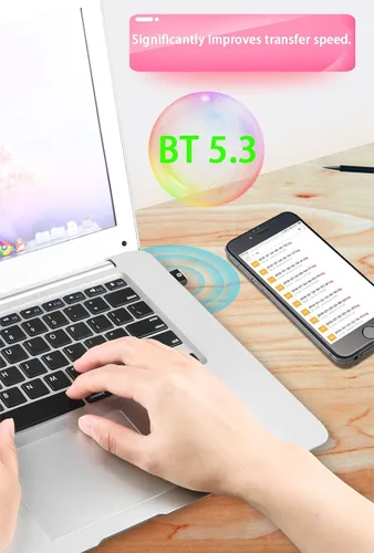 Vista 5 de Adaptador USB Bluetooth 5.3 para PC compatible con Windows 11/10/8.1/7, Plug &Play para Win11/10, Mini 5.3+EDR Bluetooth Dongle receptor