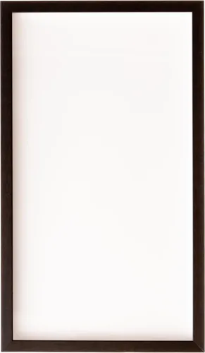 Vista 3 de Moderno marco de periódico de madera mate (marrón) – Tapete blanco sin ácidos con parte frontal de acrílico resistente a los rayos UV – Elegante