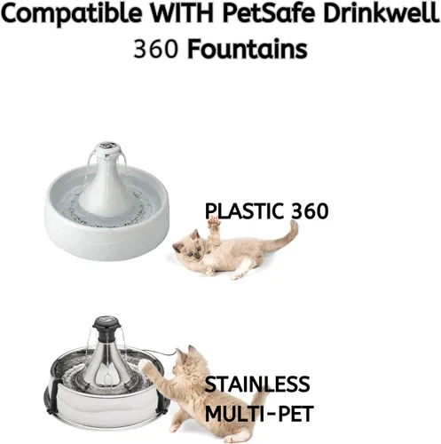 Vista 2 de NISPIRA Repuesto de filtro de agua de carbón para fuente de agua Drinkwell 360 para mascotas, perros y gatos, 12 paquetes
