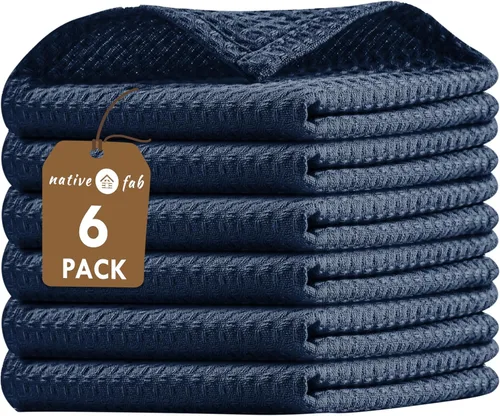 Vista 56 de Native Fab Juego de 8 toallas de cocina y paños de cocina, absorbentes, duraderos, de secado rápido para limpiar, cocinar, hornear, ideal