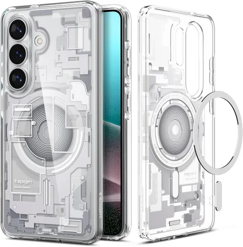Vista 33 de Spigen Ultra Hybrid Metal Ring MagFit Diseñado para Funda Galaxy S24 Ultra (2024) [Protección de Grado Militar] Compatible con MagSafe - Blanco