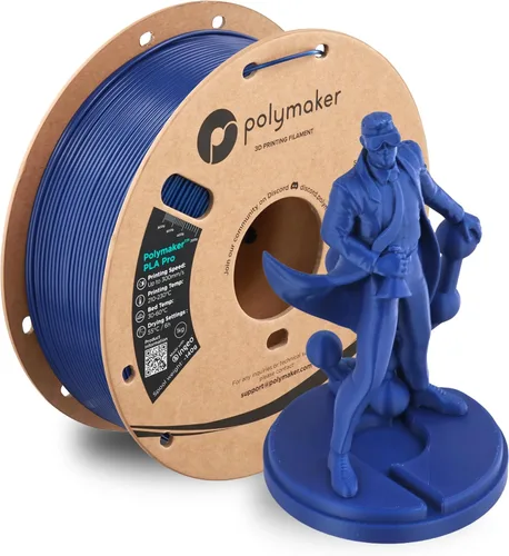 Vista 57 de Polymaker PLA Pro Filament 1.75mm 1KG Black, High-Impact Resistance Tough, High Speed Up to 300mm/s, Clean Surface, Low-Warp, Easy to Print on
