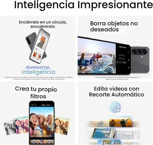 Vista 3 de [Usado] Samsung Galaxy A56 5G - Teléfono celular, 128GB, Smartphone con AI, Android desbloqueado, ediciones de fotos con AI, pantalla grande