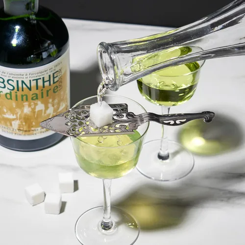 Vista 5 de Viski Cuchara de absenta – Gotero de absenta estilo vintage con perforaciones – apto para lavavajillas de acero inoxidable juego de 1 absinthe