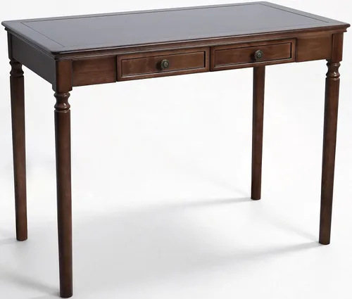 Vista 13 de Escritorio de madera maciza con cajones, escritorio de computadora de madera para oficina en casa, escritorio de estudio de juegos para espacios