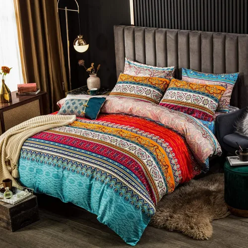 Vista 25 de Juego de ropa de cama de dibujos animados para niños, funda de edredón con estampado de vaca, funda de edredón negra y blanca, funda de edredón