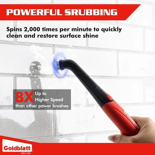 Vista 6 de Goldblatt Limpiador eléctrico inalámbrico giratorio de 18 piezas, resistente al agua