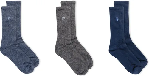 Vista 3 de Chaps Calcetines de vestir para hombre, paquete de 3 pares, colores sólidos surtidos y True Rib